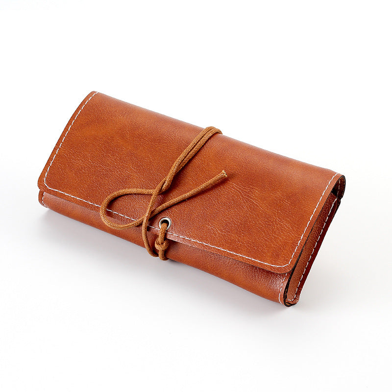 Retro Leather Clutch Glasses Case - Soft Fashion Sunglass Storage