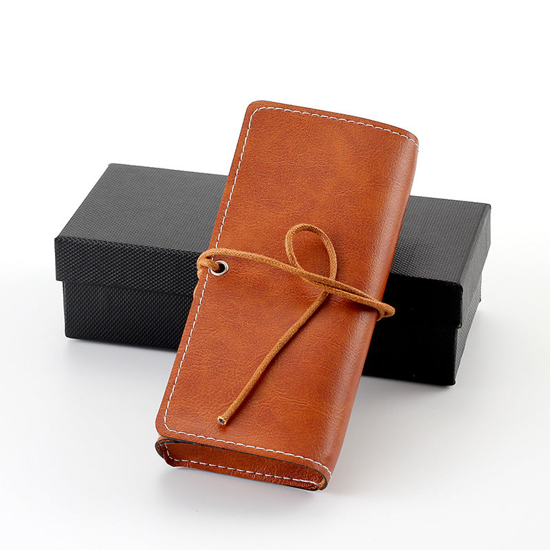 Retro Leather Clutch Glasses Case - Soft Fashion Sunglass Storage