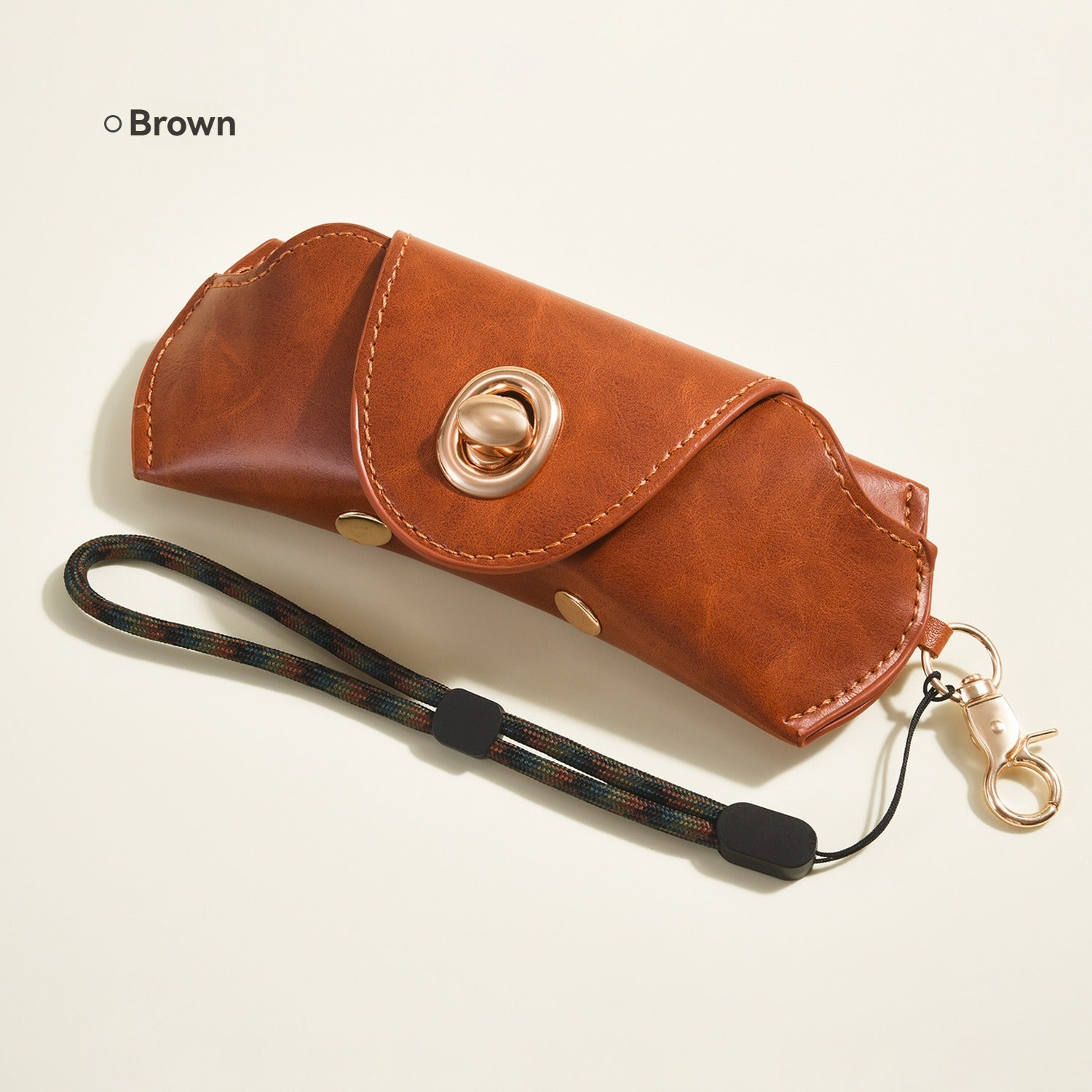 Hangable Retro Leather Glasses Bag - Portable Men’s Storage