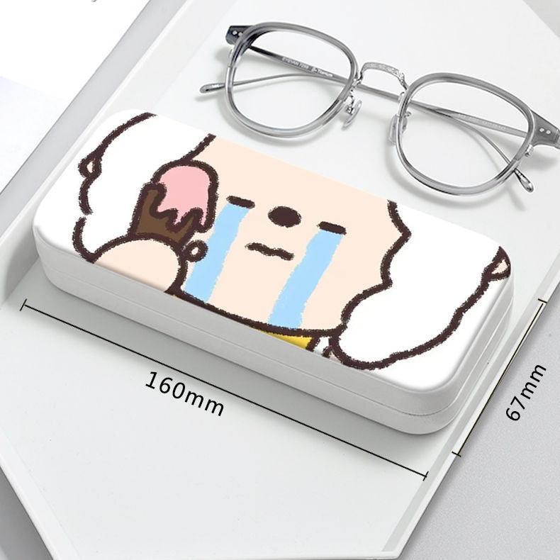 Unisex Cartoon Leather Glasses Case - For Kids & Students