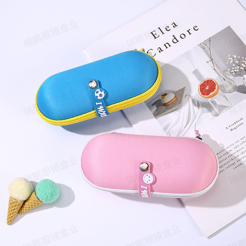 Unisex EVA Glasses Case - Cartoon Retro Fresh for Kids & Students