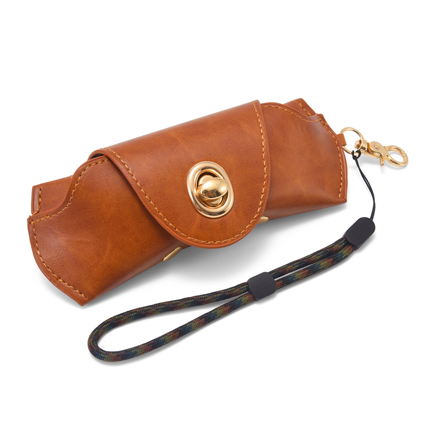 Hangable Retro Leather Glasses Bag - Portable Men’s Storage